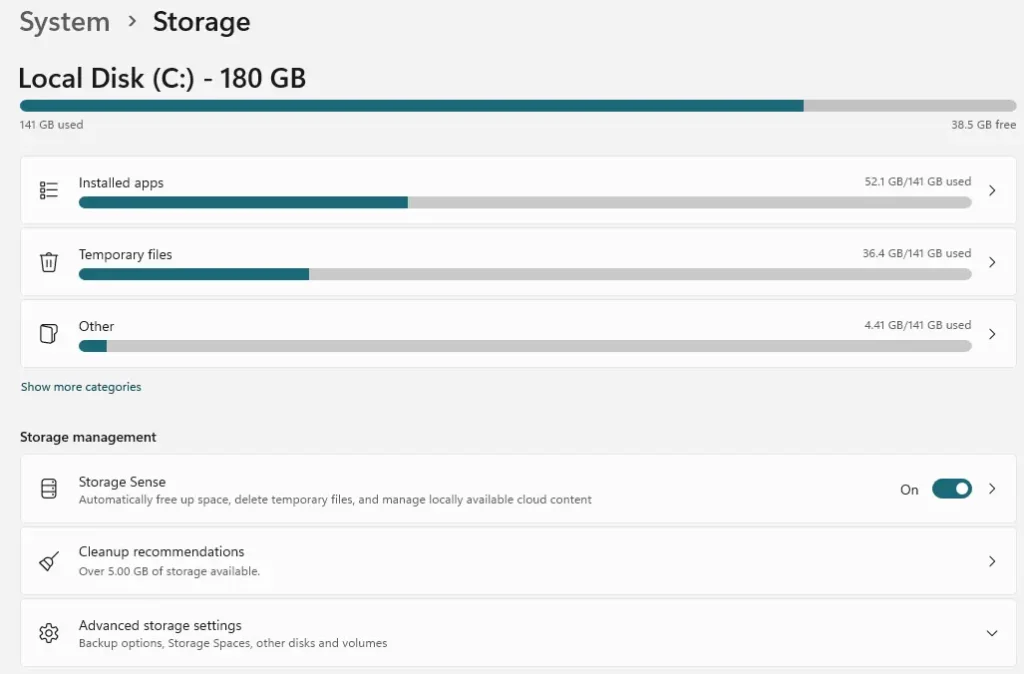 Windows 11 में Storage Sense फीचर जो आपके कंप्यूटर की speed बढाता है और space बनाता है disk में